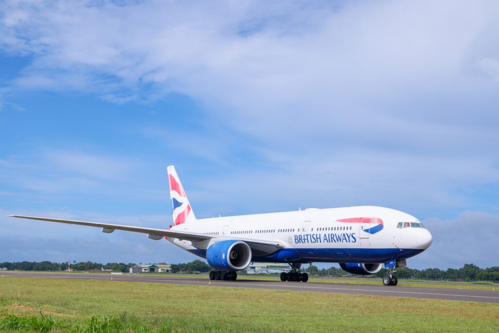 British Airways inaugural flight to Colombo